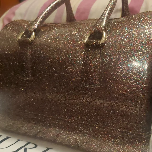 Furla Gold and Silver Satchel with Glamorous Metallic Finish - Picture 9 of 10